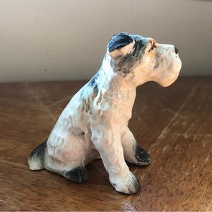 Mini ceramic dog figurine